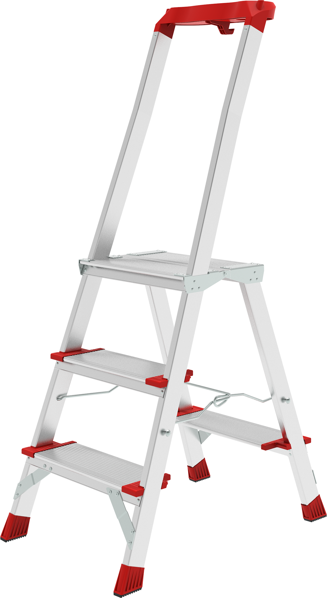 Индустриальная анодированная стремянка с площадкой 350×260 мм и органайзером NV3138А | 1×3 | Артикул: 3138103A