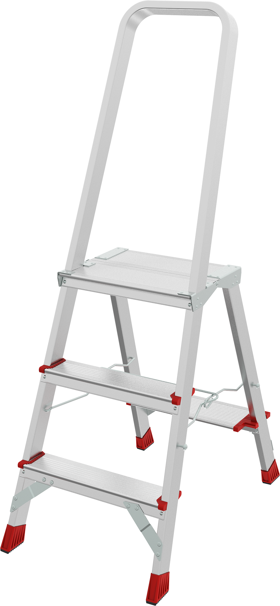 Профессиональная алюминиевая стремянка с площадкой 350×260 мм NV3130 | 1×3 | Артикул: 3130103