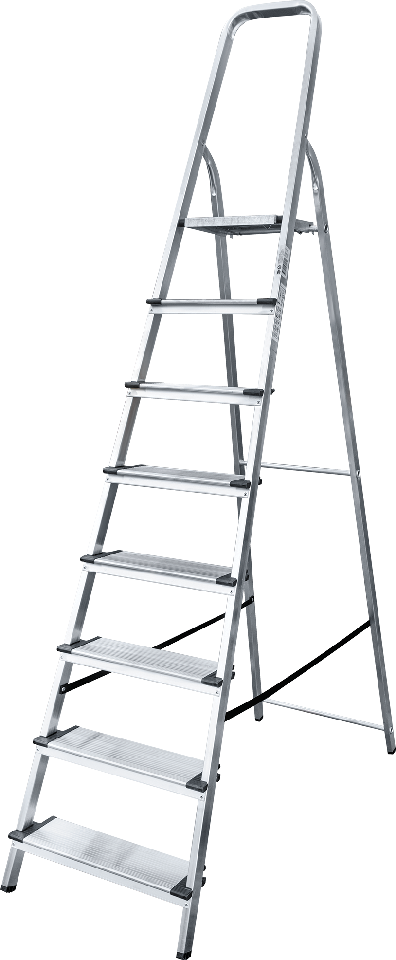 Стремянка алюминиевая со ступенями 130 мм NV1117 | 1×8 | Артикул: 1117108