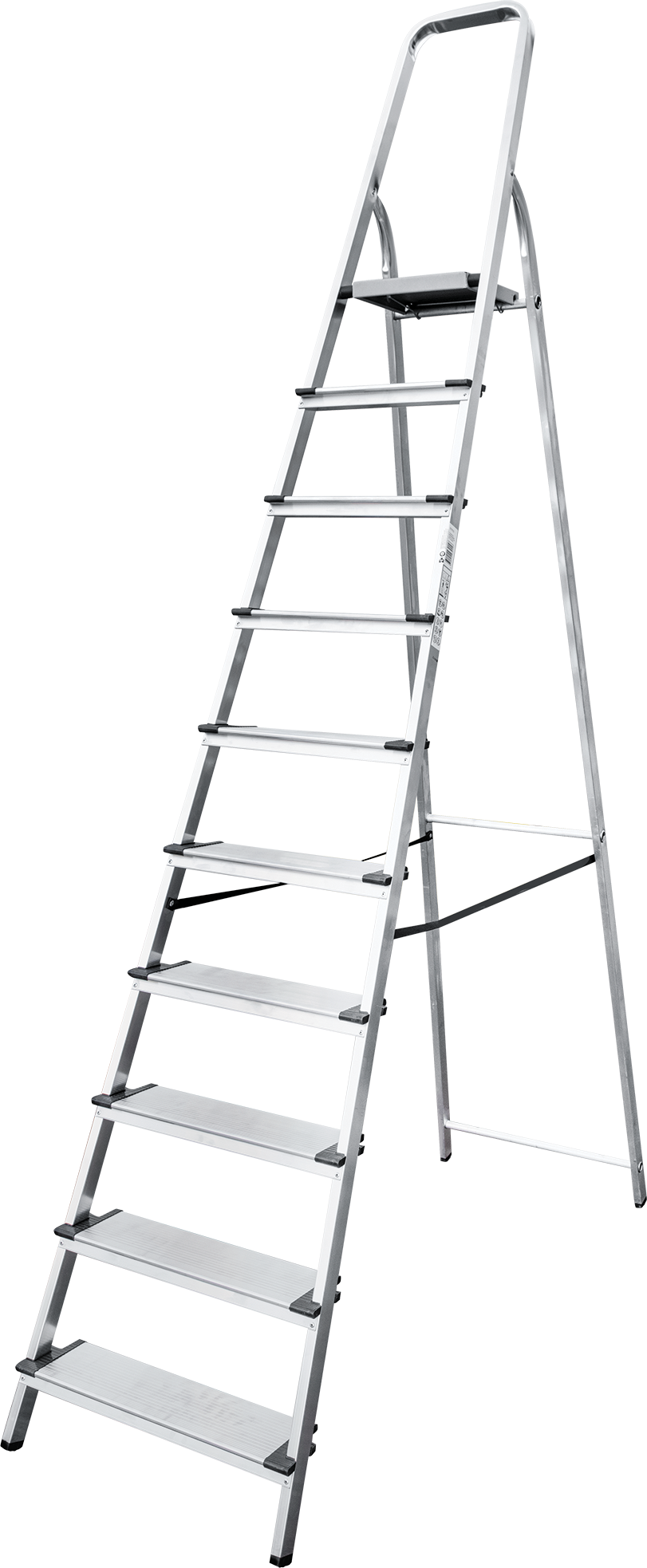 Стремянка алюминиевая со ступенями 130 мм NV1117 | 1×10 | Артикул: 1117110