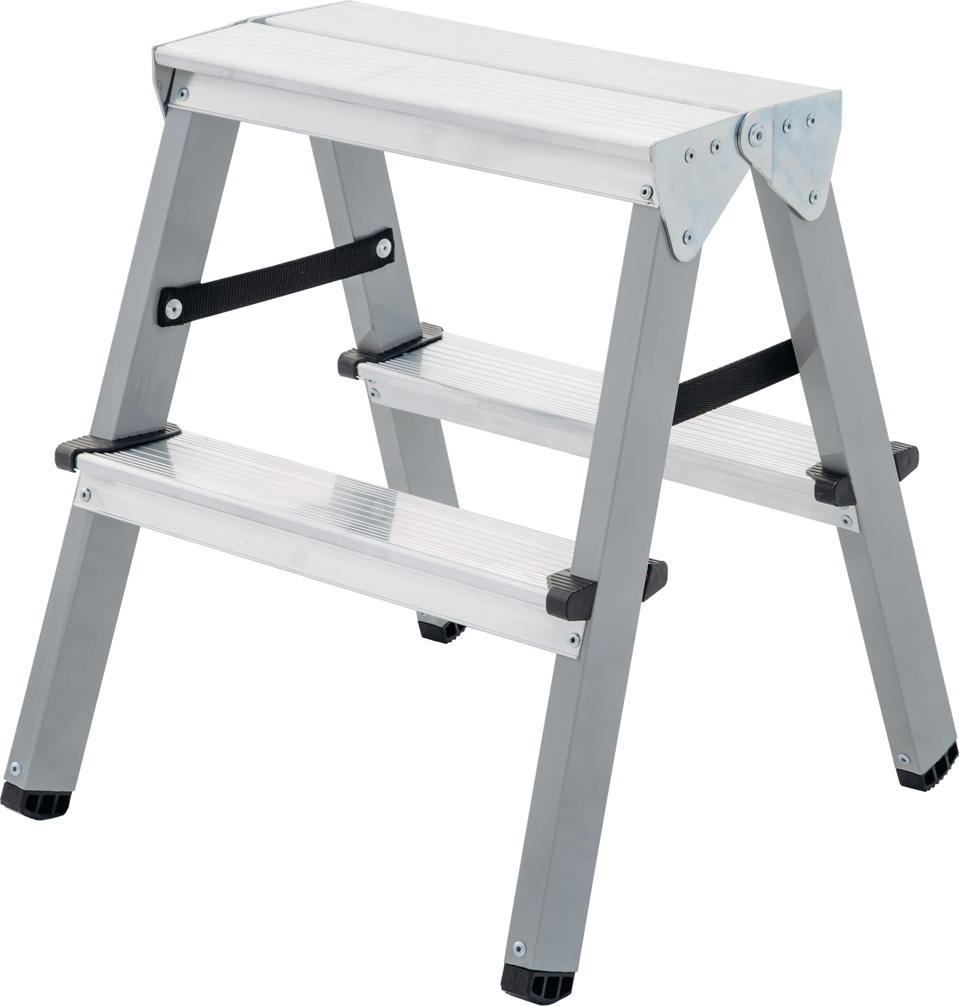 Стремянка двухсторонняя стальная с алюминиевыми ступенями NV1140 | 2×2 | Артикул: 1140202