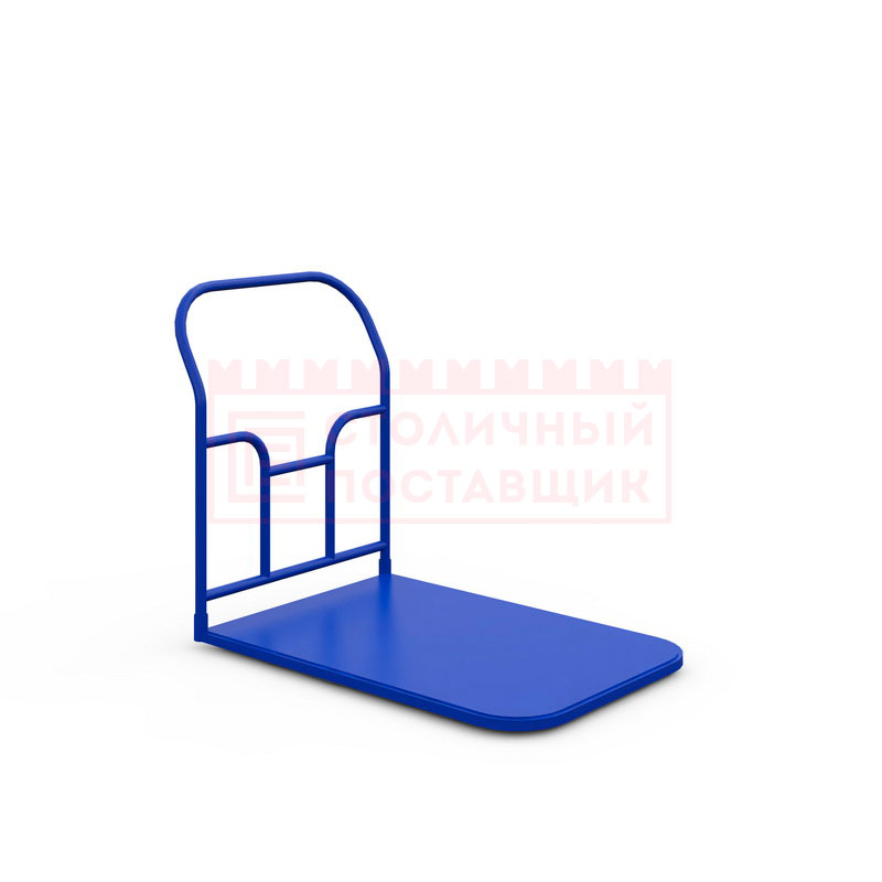 Платформенная тележка ТПТ (400 кг, 600х1000 мм, колеса серая резина 160 мм)