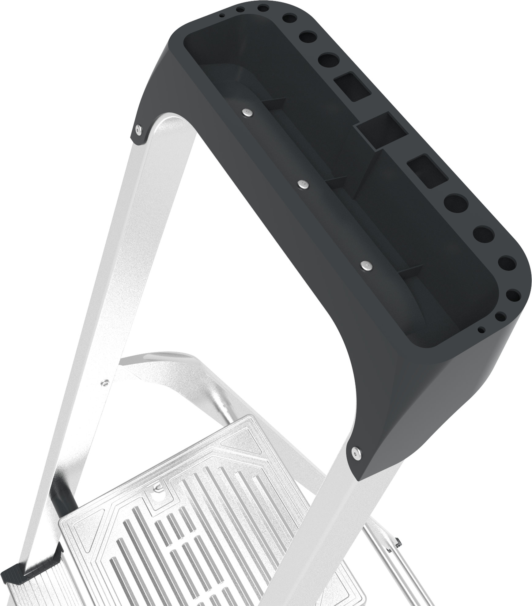 Стремянка алюминиевая с органайзером NV2115 | 4 | Артикул: 2115104