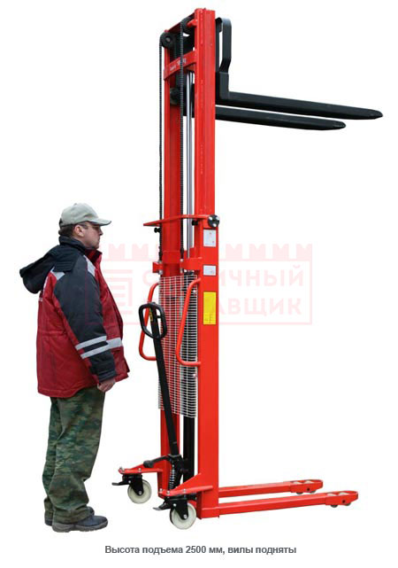 Штабелер гидравлический ручной EP MSE 0500/2500 (500 кг, высота подъема 2500 мм, 1150х560 мм)