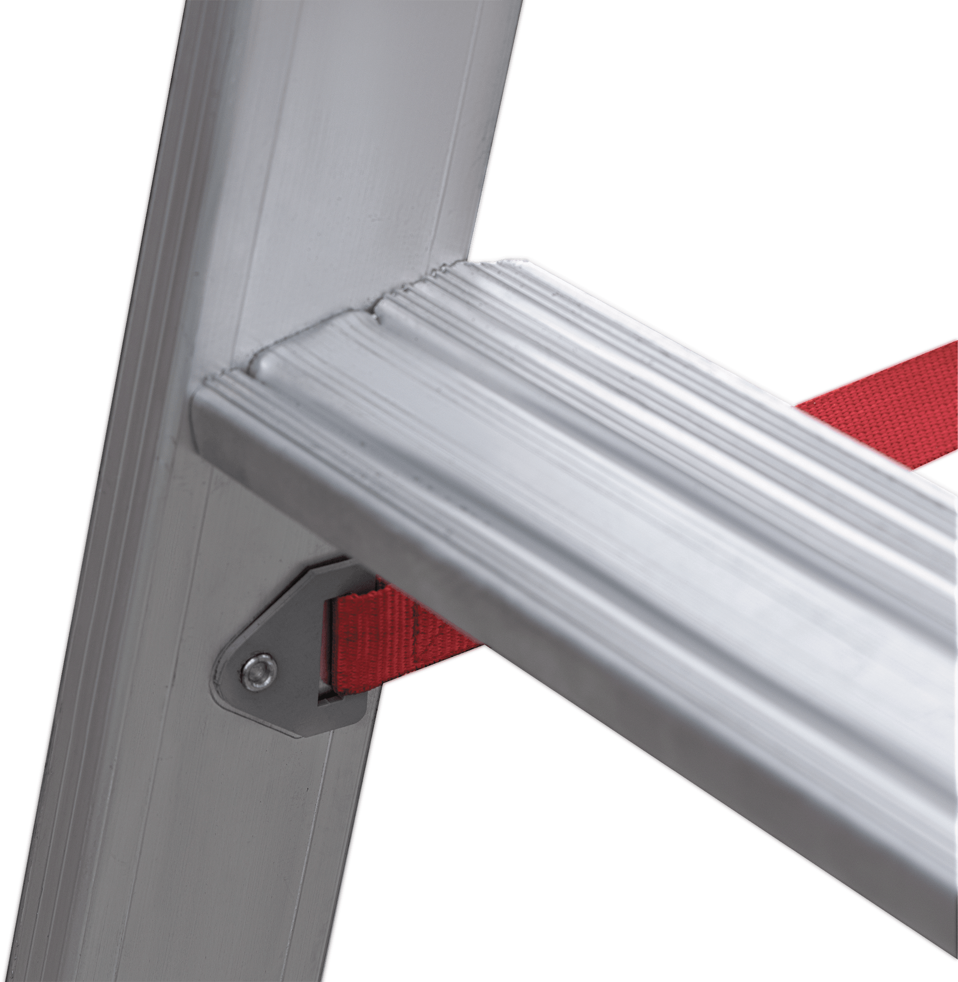 Индустриальная алюминиевая стремянка с развальцованными ступенями, площадкой 400х400 мм и поручнями NV6130 | 1×10 | Артикул: 6130110