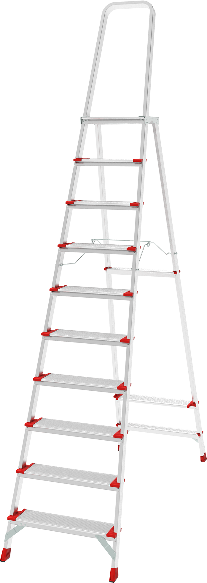 Индустриальная алюминиевая стремянка с металлическими стяжками NV5111 | 1×10 | Артикул: 5130110