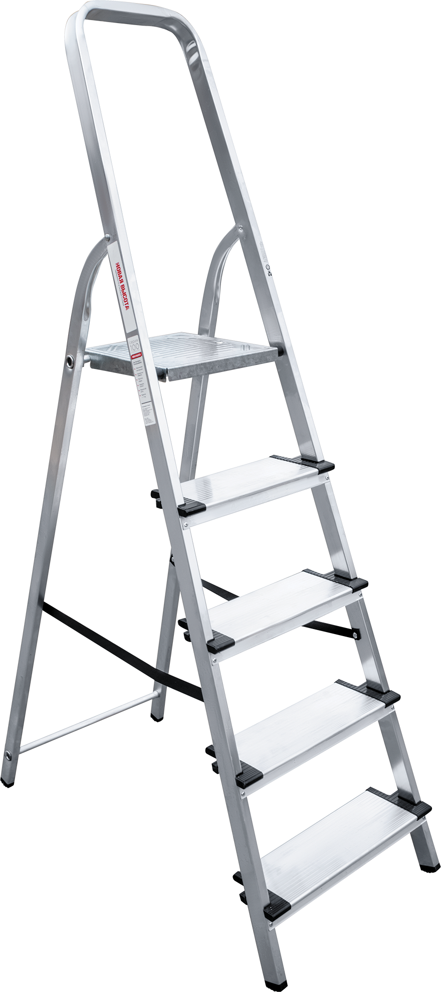 Стремянка алюминиевая со ступенями 130 мм NV1117 | 1×5 | Артикул: 1117105