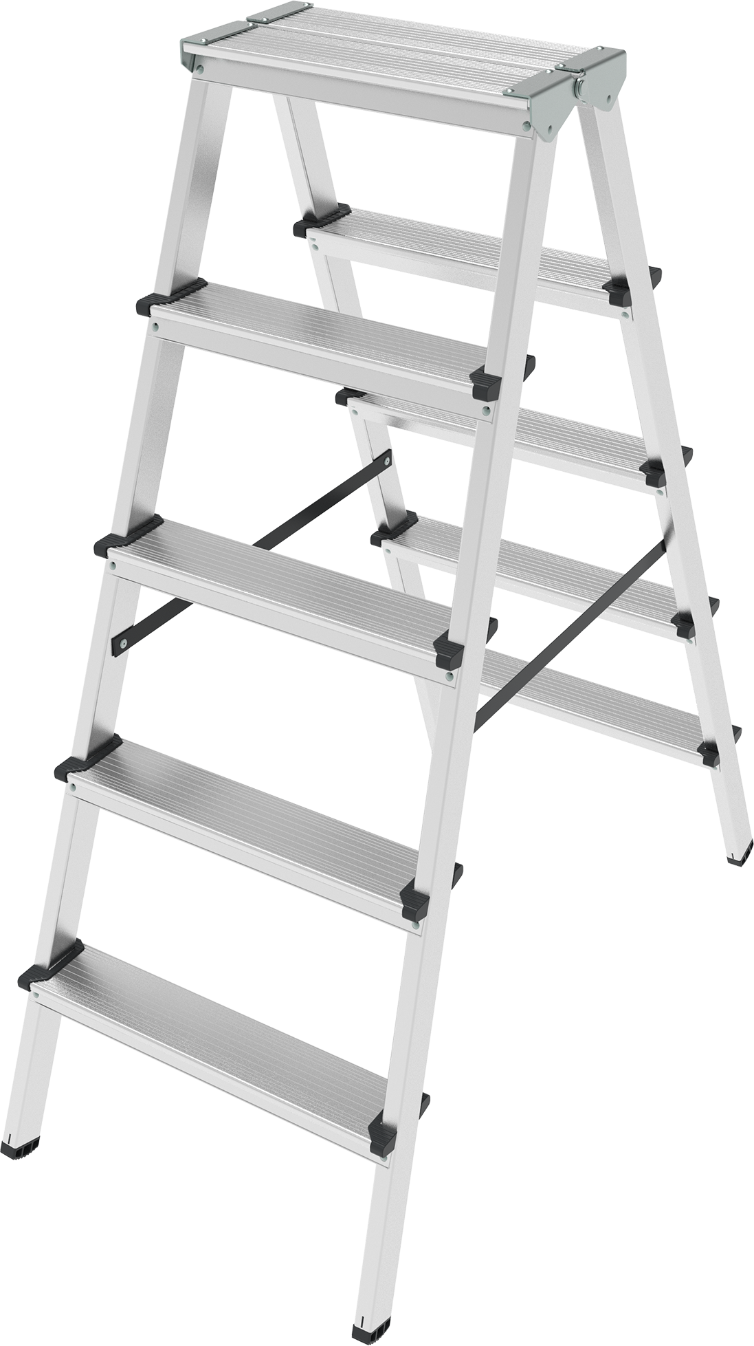 Стремянка алюминиевая двухсторонняя NV1120 | 2×5 | Артикул: 1120205