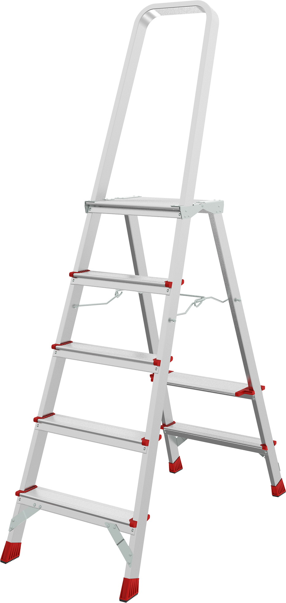 Профессиональная алюминиевая стремянка с площадкой 350×260 мм NV3130 | 1×5 | Артикул: 3130105