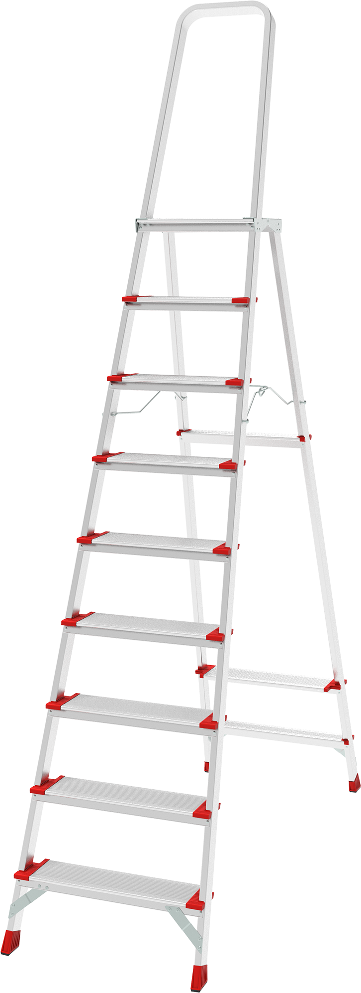 Индустриальная алюминиевая стремянка с металлическими стяжками NV5111 | 1×9 | Артикул: 5130109