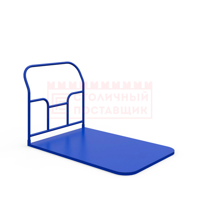 Платформенная тележка ТПУ (400 кг, 1200x800 мм, колеса черная резина 200 мм)