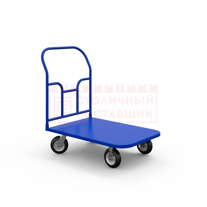 Платформенная тележка ТПТ (300 кг, 500х800 мм, колеса пневмо 200 мм)