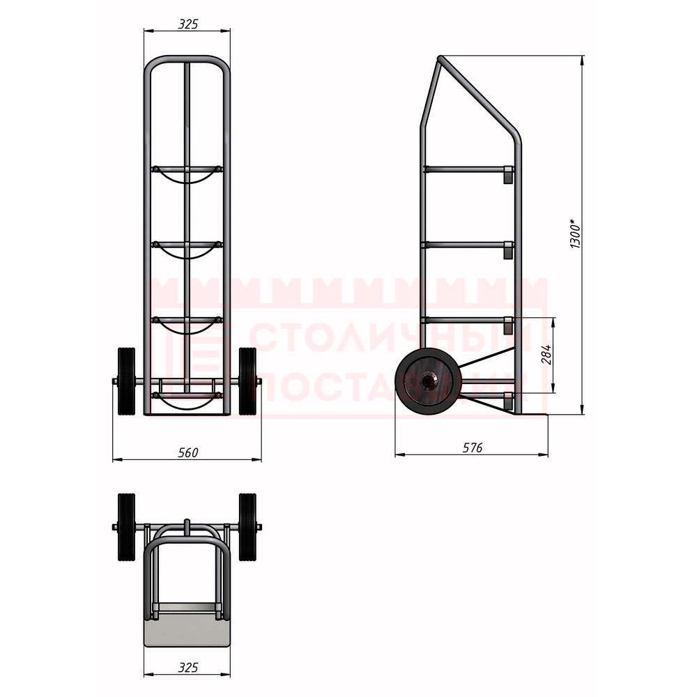 Тележка для баллона размеры